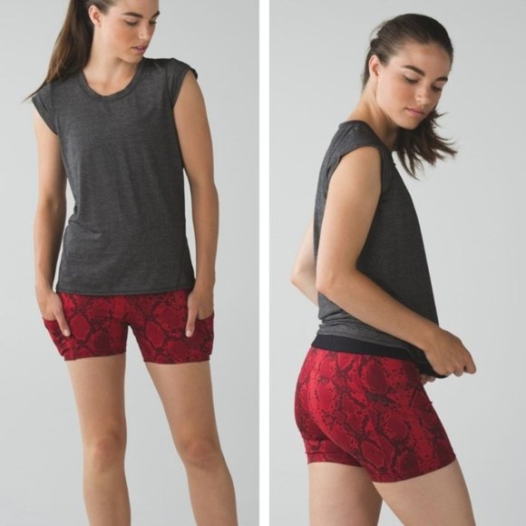 lululemon athletica Pants - Lululemon What The Sport Short Ziggy Snake Red